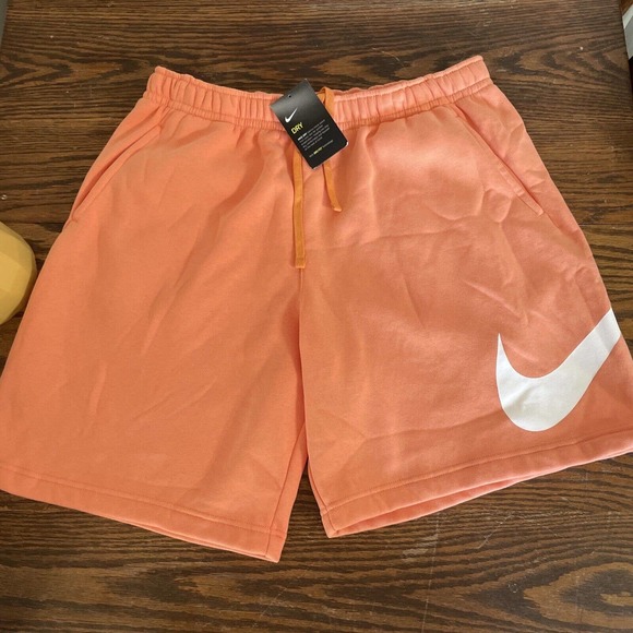 Nike Womens Sweat Shorts XL Orange CU5077-895 Knee Length 9.5” Inseam Drawstring - Picture 1 of 8